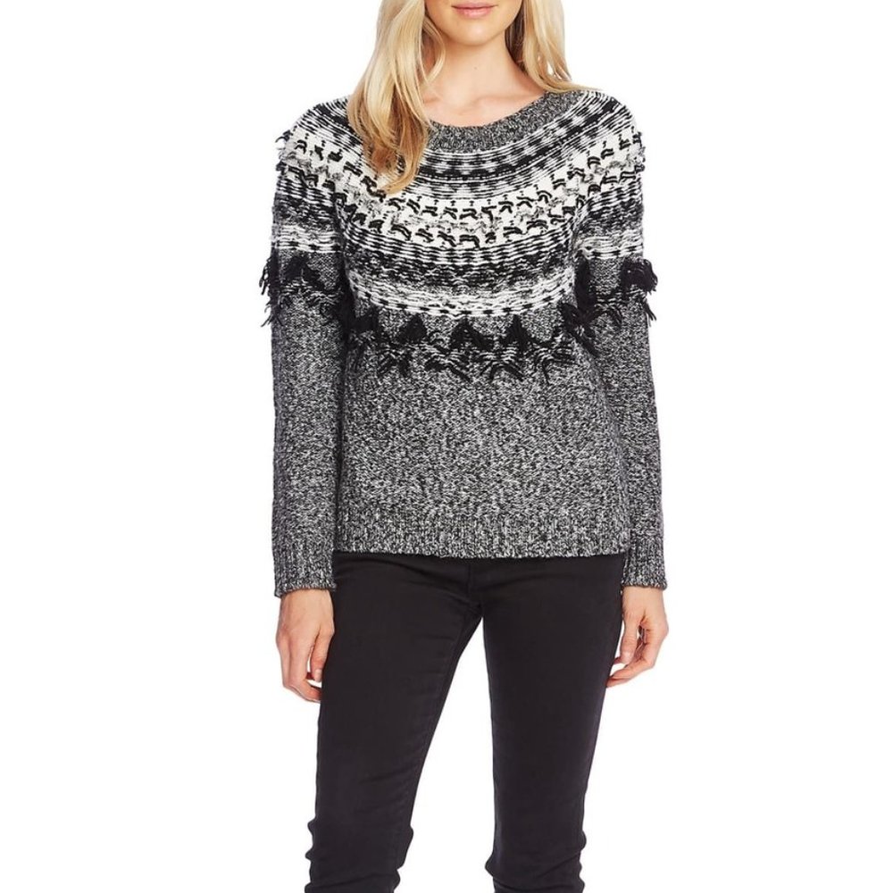 Vince Camuto Fairisle Crewneck Pullover